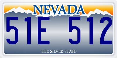 NV license plate 51E512