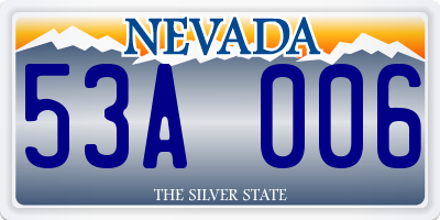NV license plate 53A006