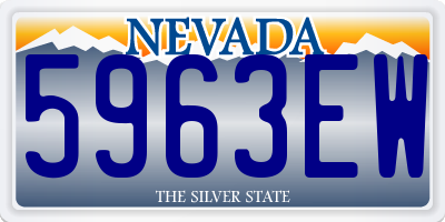 NV license plate 5963EW