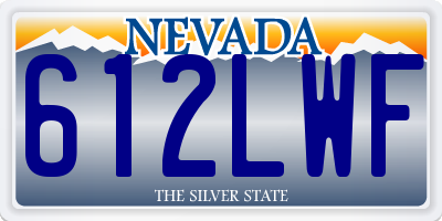 NV license plate 612LWF