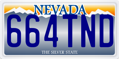 NV license plate 664TND