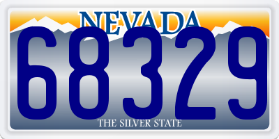 NV license plate 68329