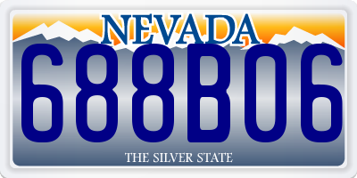 NV license plate 688B06