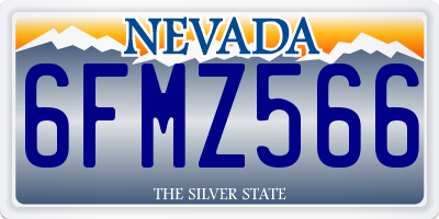 NV license plate 6FMZ566
