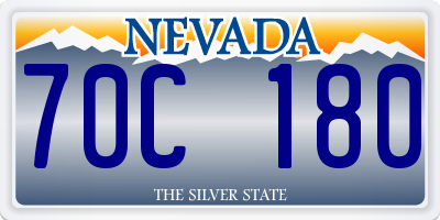 NV license plate 70C180