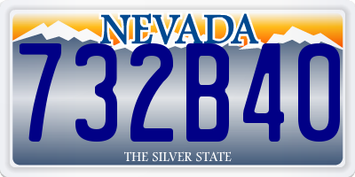 NV license plate 732B40