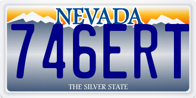 NV license plate 746ERT