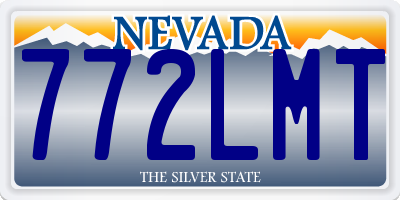 NV license plate 772LMT