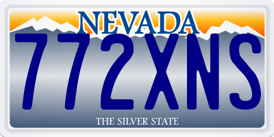 NV license plate 772XNS