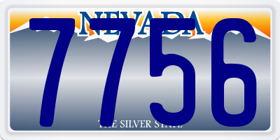 NV license plate 7756
