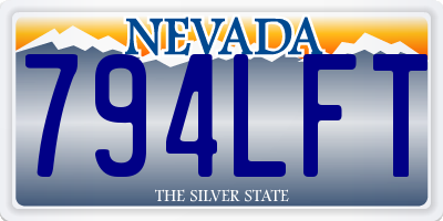 NV license plate 794LFT
