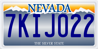 NV license plate 7KIJ022