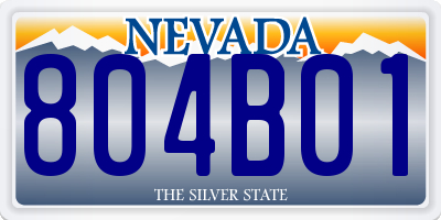 NV license plate 804B01