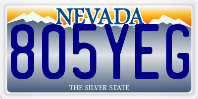 NV license plate 805YEG