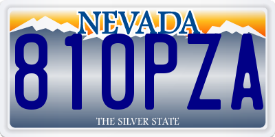 NV license plate 810PZA
