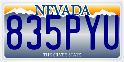 NV license plate 835PYU