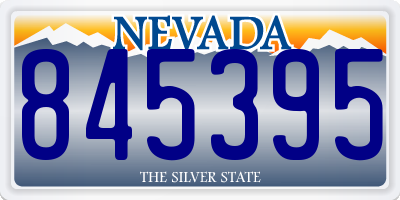 NV license plate 845395