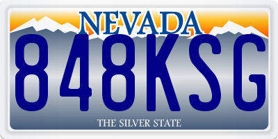 NV license plate 848KSG