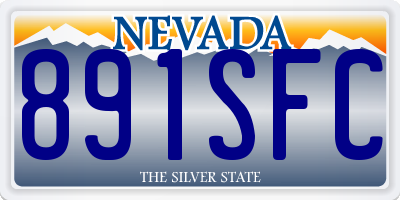 NV license plate 891SFC