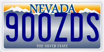 NV license plate 900ZDS