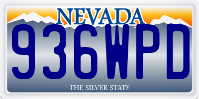 NV license plate 936WPD