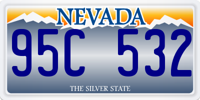 NV license plate 95C532