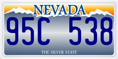 NV license plate 95C538