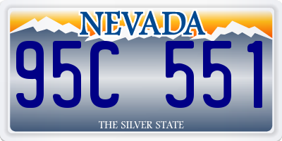 NV license plate 95C551