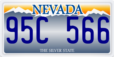 NV license plate 95C566