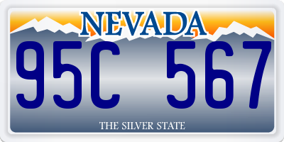 NV license plate 95C567