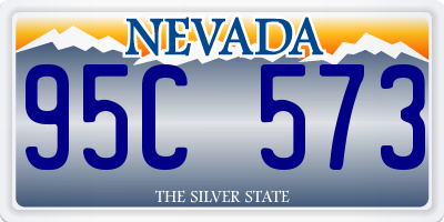 NV license plate 95C573