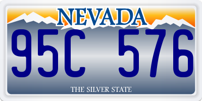 NV license plate 95C576