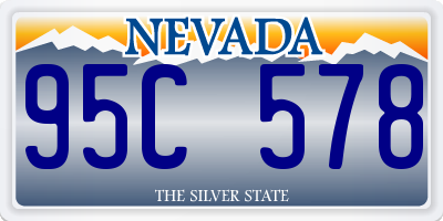 NV license plate 95C578