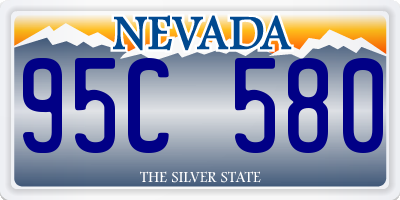 NV license plate 95C580