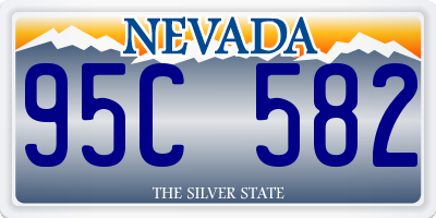NV license plate 95C582