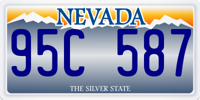 NV license plate 95C587