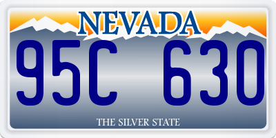 NV license plate 95C630