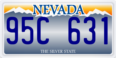 NV license plate 95C631