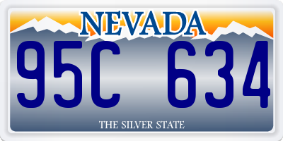 NV license plate 95C634