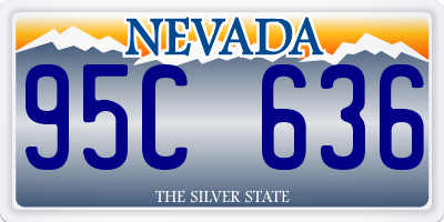 NV license plate 95C636