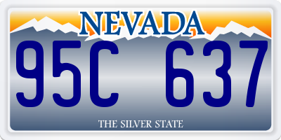 NV license plate 95C637