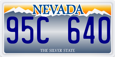 NV license plate 95C640