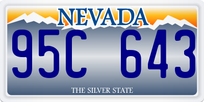 NV license plate 95C643