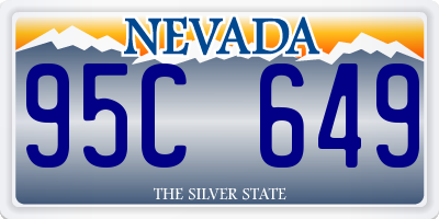 NV license plate 95C649