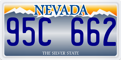 NV license plate 95C662
