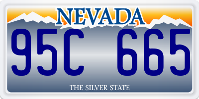 NV license plate 95C665