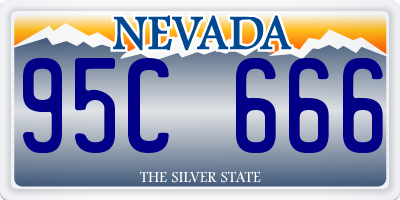 NV license plate 95C666