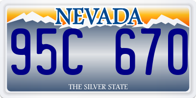 NV license plate 95C670