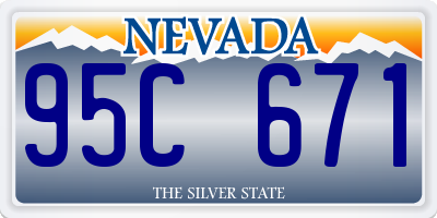 NV license plate 95C671