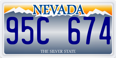 NV license plate 95C674